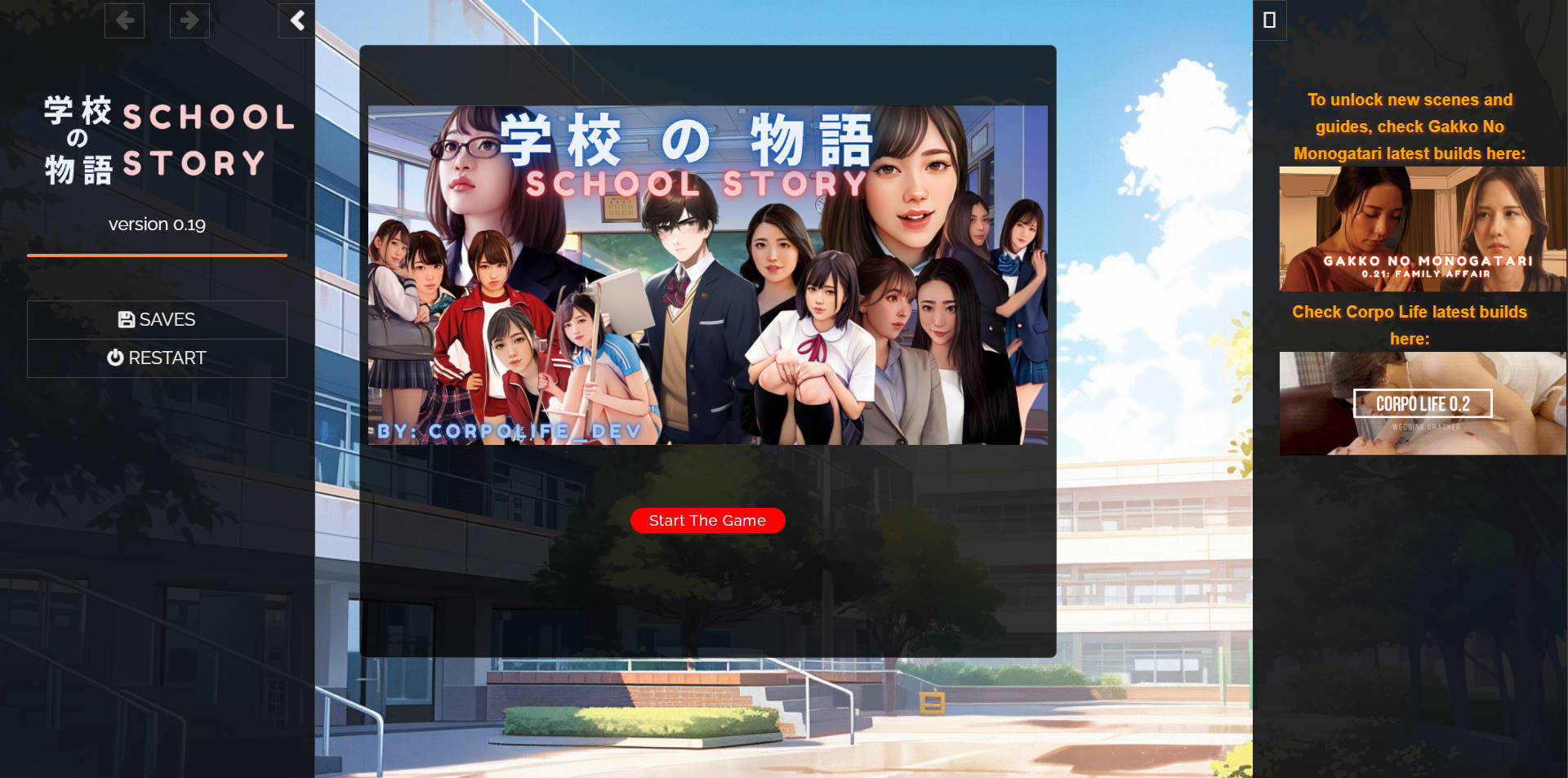 学校の物语 Gakko No Monogatari V0.19 HTML游戏（浏览器转中文）第1张